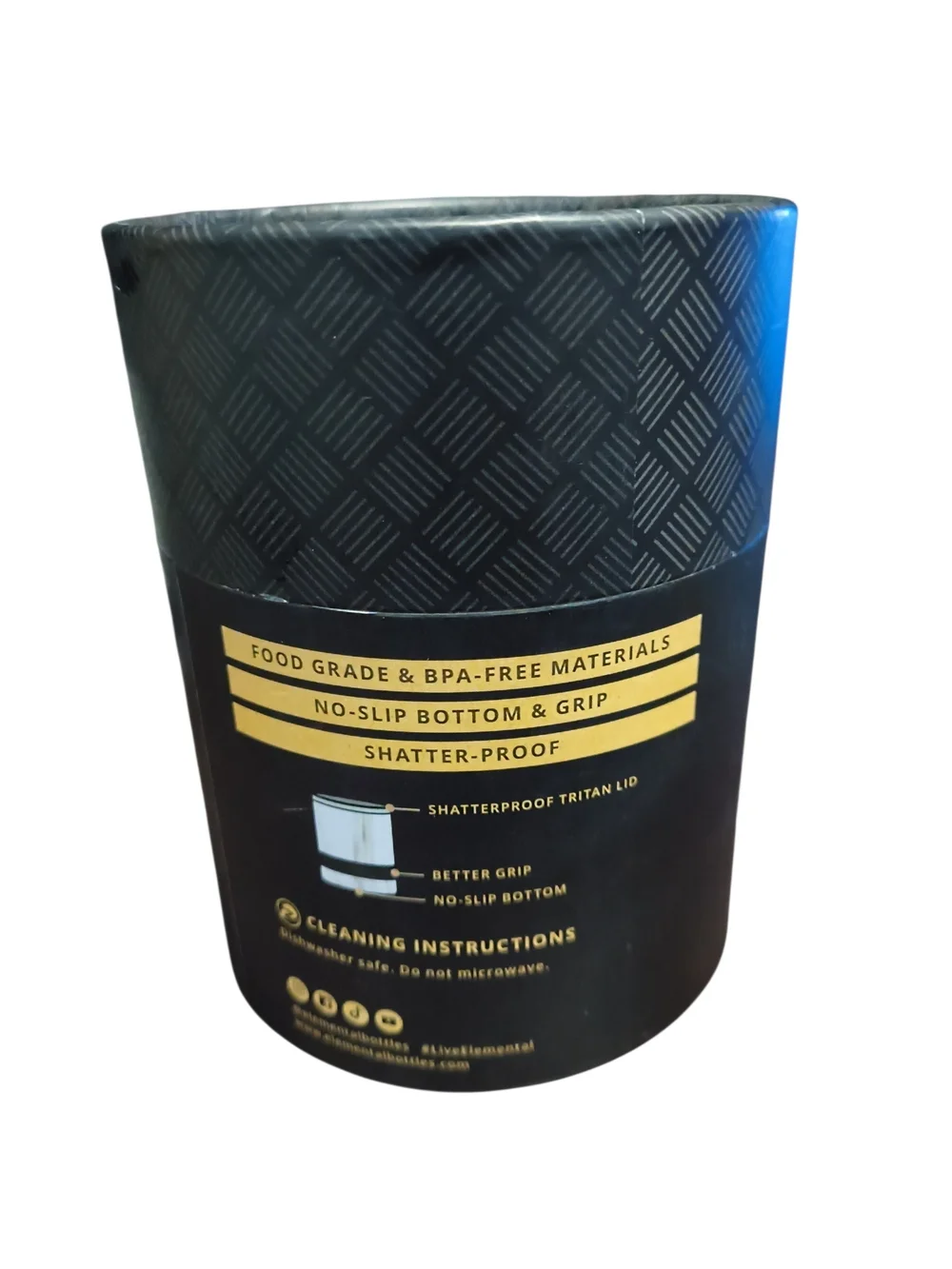 Elemental Recess Lowball Marble Tumbler, 10oz Triple Wall Stainless Steel Mug